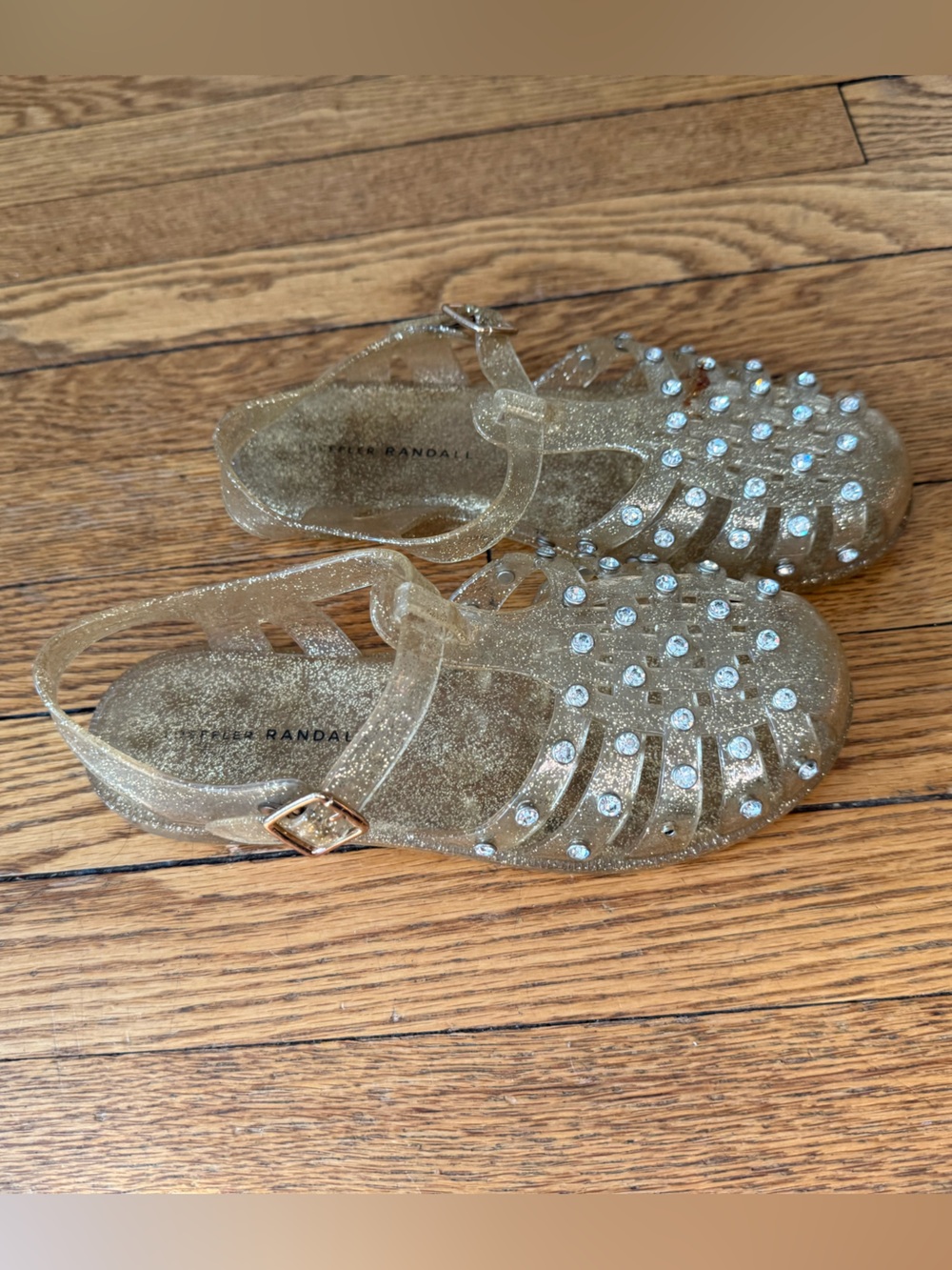 Loeffler Randall Gold Glitter Jelly Sandals - Size 6